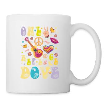 Hippie Retro Love Peace Rhyme Design - Mug - white - Right