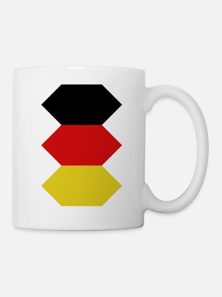 Deutschlandfarben - Tasse - Weiß