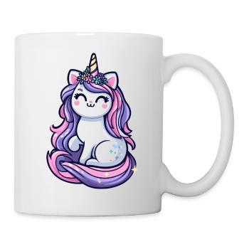 Mignon Chat Licorne - Mug blanc - blanc - Droite