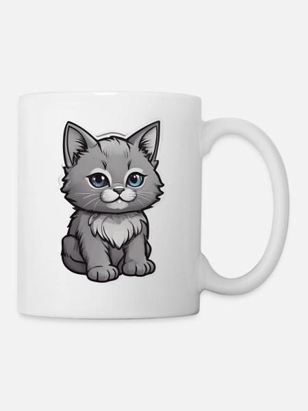 Design chaton mignon - Mug blanc - blanc