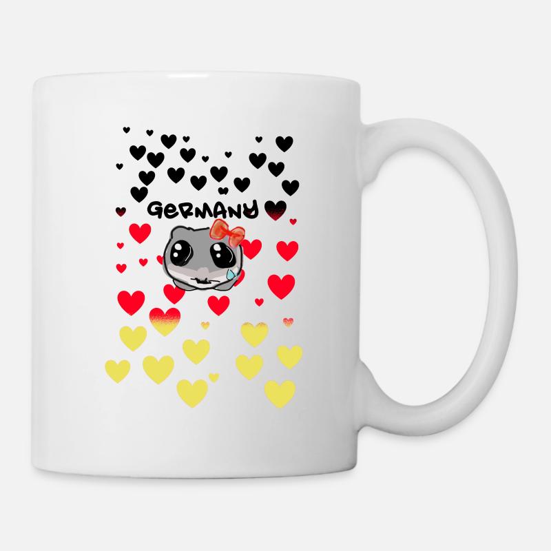 deutschland,herzen,illustration,sad hamster - Tasse - Weiß
