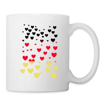 Coeurs,Allemagne,Football,Drapeau - Mug blanc - blanc - Droite