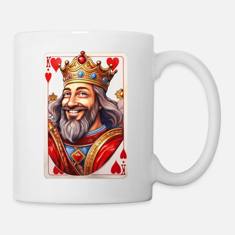 Carte à jouer Heart King - Mug blanc - blanc