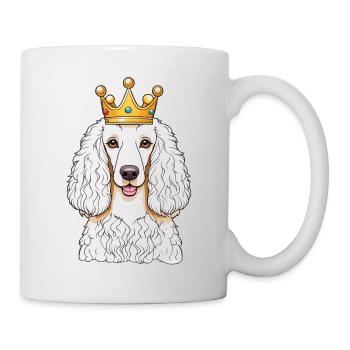 "Gekrönte Häupter" - Königspudel - Tasse - Weiß - Rechts