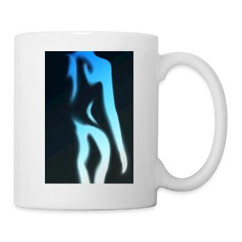 Frauenkörper nackt in blau - Tasse - Weiß - Rechts