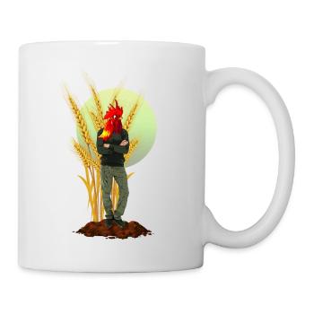 Chicken Man Rooster Comb Hybrid - Mug - white - Right