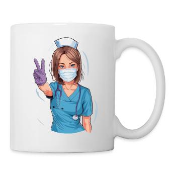Lustige Krankenschwester mit Humor - Tasse - Weiß - Rechts