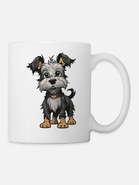 Yorkshire Terrier Hund Tier - Tasse - Weiß