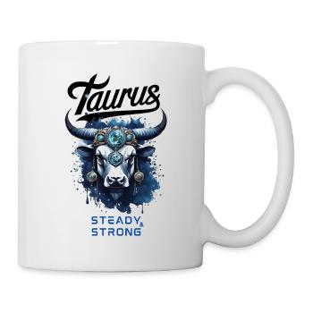Taurus Cosmic Zodiac Sign - Mug - white - Right