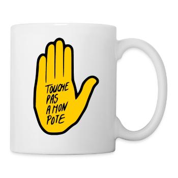 touche pas a mon pote - Mug blanc - blanc - Droite