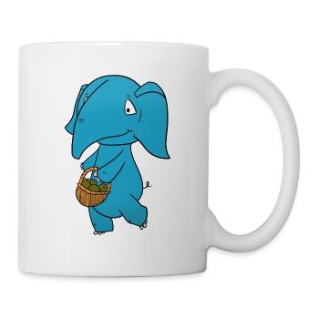 Elefant Apfel - Tasse - Weiß - Rechts