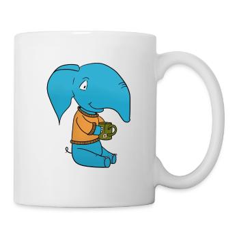Elefant Tee - Tasse - Weiß - Rechts