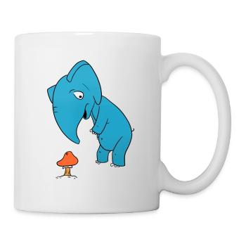 Elefant Pilz - Tasse - Weiß - Rechts