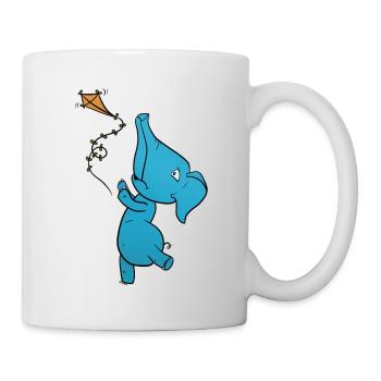 Elefant Drache - Tasse - Weiß - Rechts