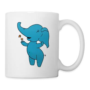 Elefant Kastanie - Tasse - Weiß - Rechts