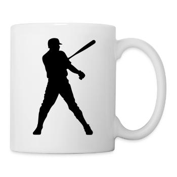 Baseball Homme Silhouette - Mug blanc - blanc - Droite