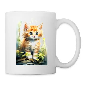 Cute and Lovely Kitten - Mug - white - Right