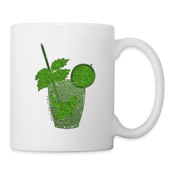 Laby Mojito (schwarze Umrandung) - Tasse - Weiß - Rechts