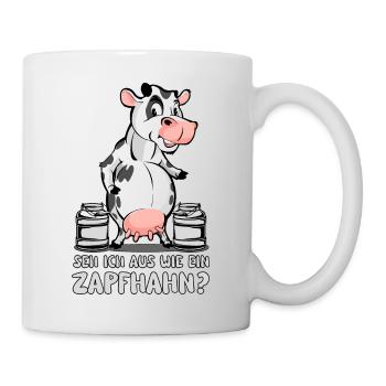 Seh ich aus wie ein Zapfhahn Vegan - Tasse - Weiß - Rechts