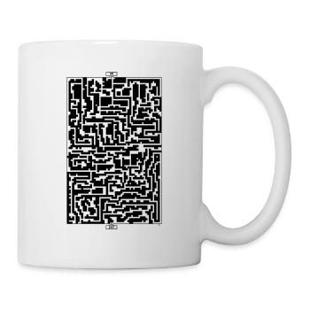 Laby Brik (monochrom noir) - Mug blanc - blanc - Droite