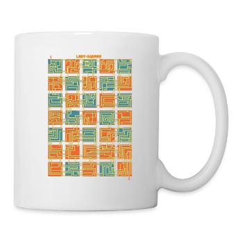 Laby-Quadrat - Tasse - Weiß - Rechts