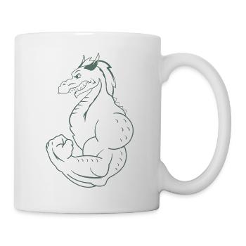 strong dragon - Tasse - Weiß - Rechts