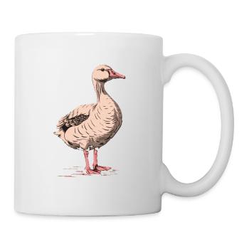 Gans in vintage pink - Tasse - Weiß - Rechts