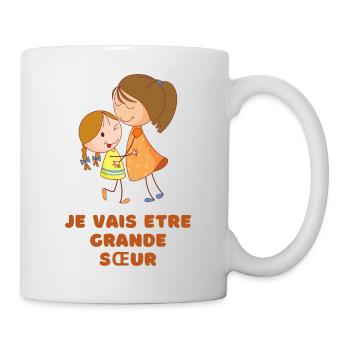 Ich werde eine große Schwester sein - Tasse - Weiß - Rechts