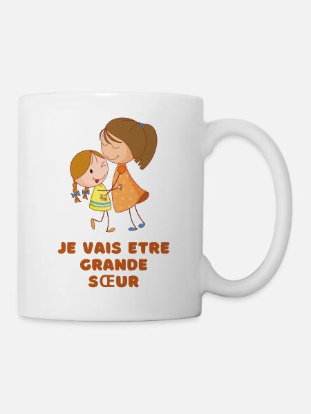 je vais etre grande sœur - Kop/krus - hvid