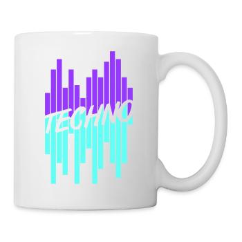 Techno Love Citation Dire Musique Fête Célébrer Logo - Mug blanc - blanc - Droite
