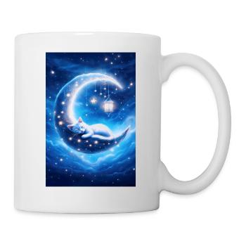 Mondkatzenträume - Tasse - Weiß - Rechts