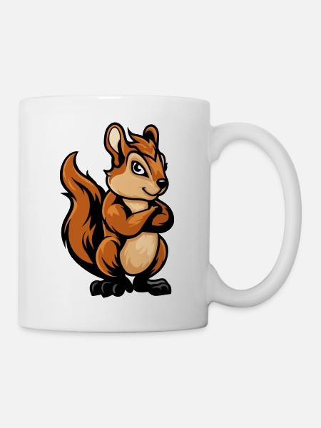 Eichhörnchen Comic - Tasse - Weiß