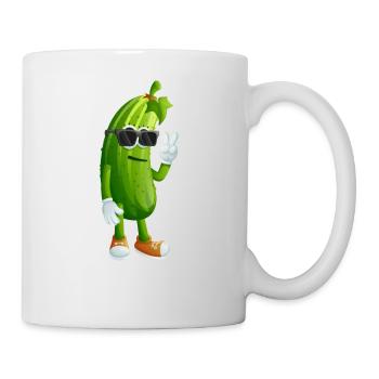 Cool Cucumber with Sunglasses - Mug - white - Right