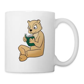 Lesen - Tasse - Weiß - Rechts