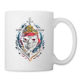 Navy Anchor Skull - Mug - white - Right