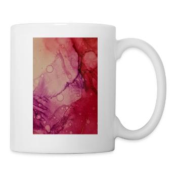Rote Bubbles - Tasse - Weiß - Rechts