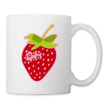 Fraise - Mug blanc - blanc - Droite