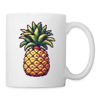Icône pixel ananas - Mug blanc - blanc - Droite