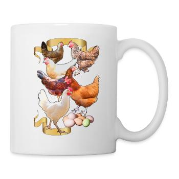 Alex' Hühner - Tasse - Weiß - Rechts