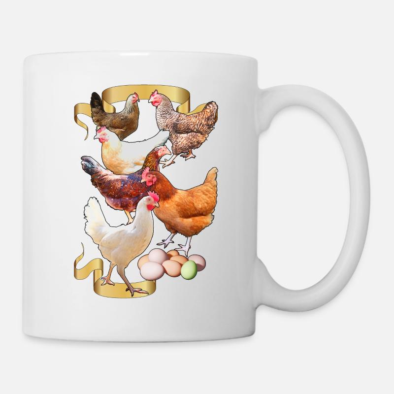 Alex' Hühner - Tasse - Weiß