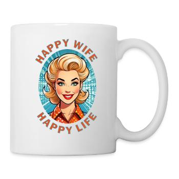 HAPPY WIFE HAPPY LIFE - Mug - white - Right