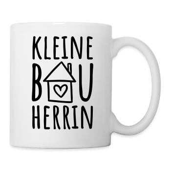 Kleine Bauherrin (Farbwechsel / Farbe änderbar) - Tasse - Weiß - Rechts