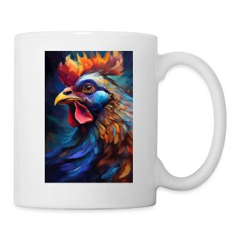 A Colorful Chicken Portrait 1 - Mug - white - Right