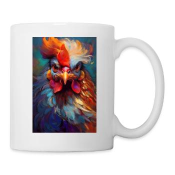 A Colorful Chicken Portrait 4 - Mug - white - Right