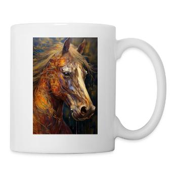 Ein Portrait von einem Pferd 2 - Tasse - Weiß - Rechts