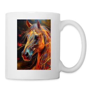 Ein Portrait von einem Pferd 3 - Tasse - Weiß - Rechts