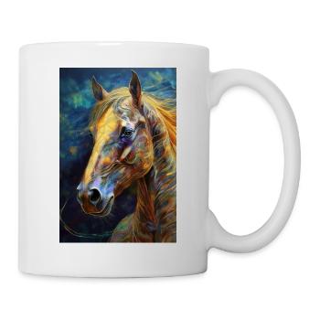 Ein Portrait von einem Pferd 4 - Tasse - Weiß - Rechts