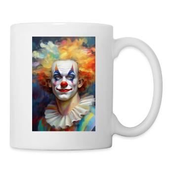 Portrait von einem bunten Clown 1 - Tasse - Weiß - Rechts