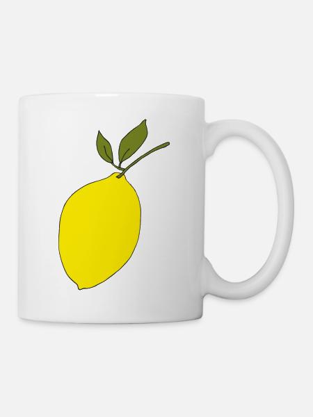 zitrone - Tasse - Weiß