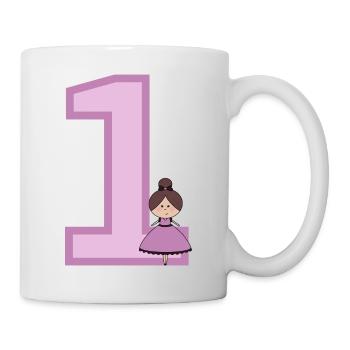 Zahl 1 - Tasse - Weiß - Rechts